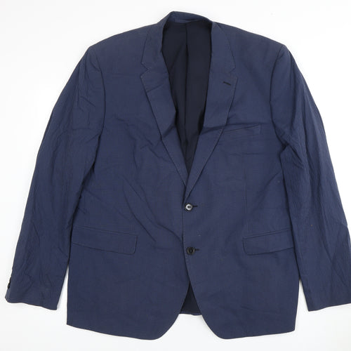 Marks and Spencer Men's Blue 38R Blazer Check Regular