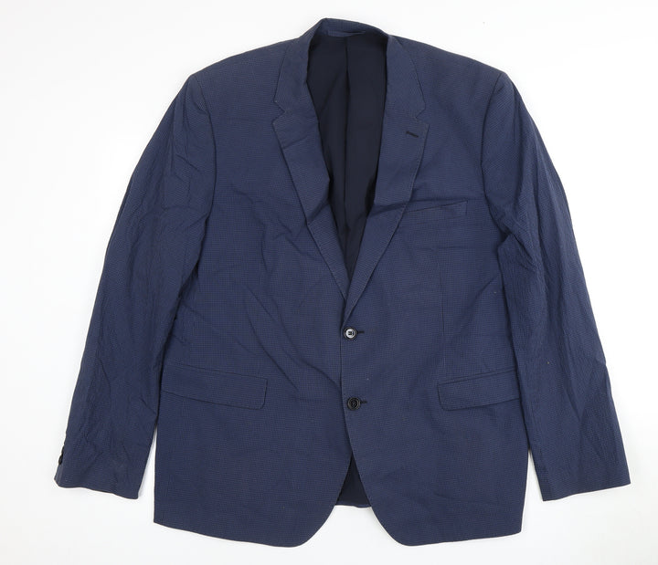 Marks and Spencer Men's Blue 38R Blazer Check Regular