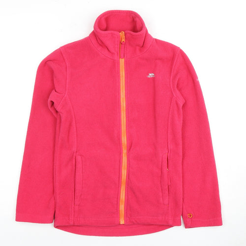 Trespass Girls Pink Fleece Jacket Size 10 Years