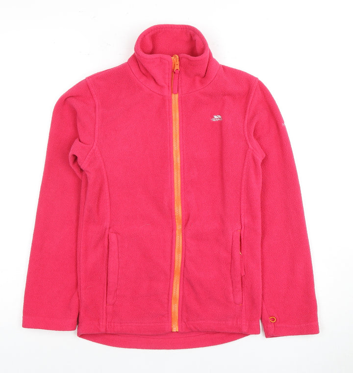 Trespass Girls Pink Fleece Jacket Size 10 Years