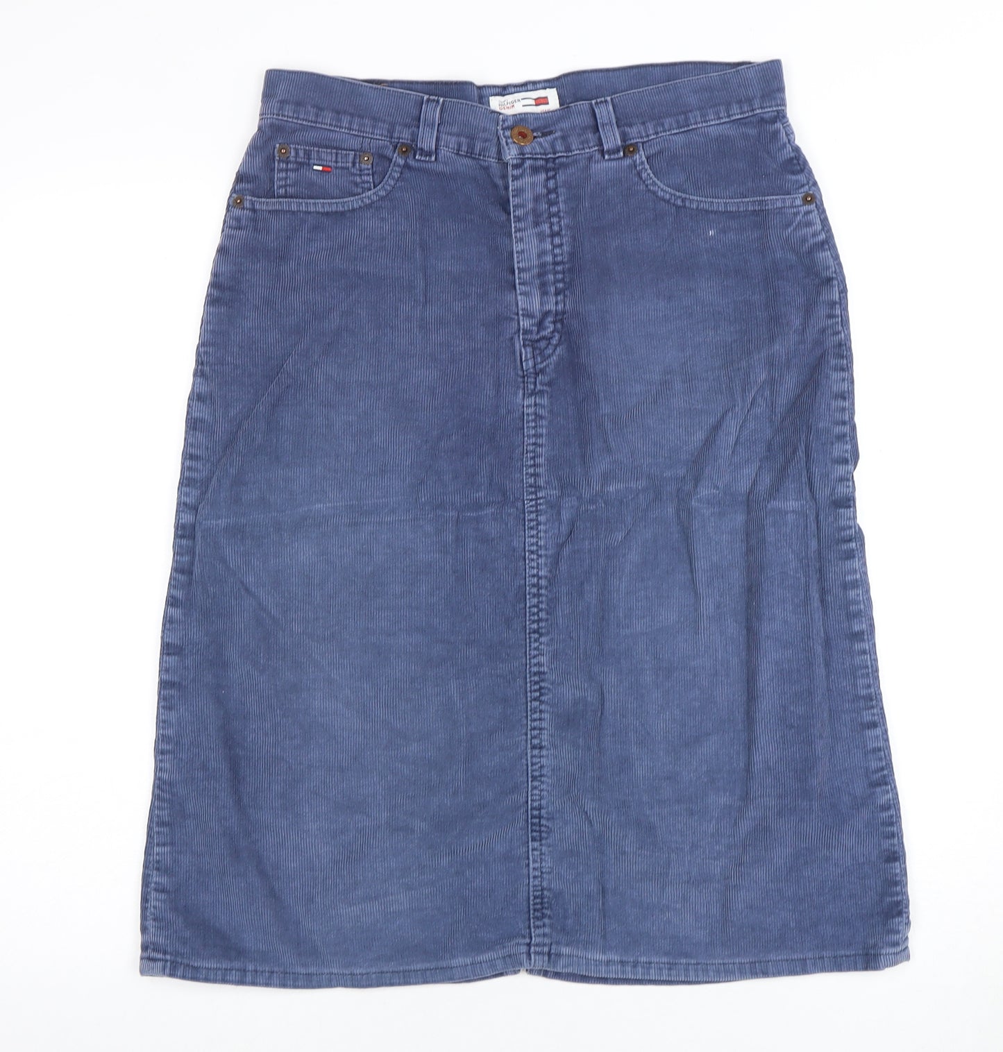 Tommy Hilfiger Women’s Blue A-Line Midi Skirt, Size S