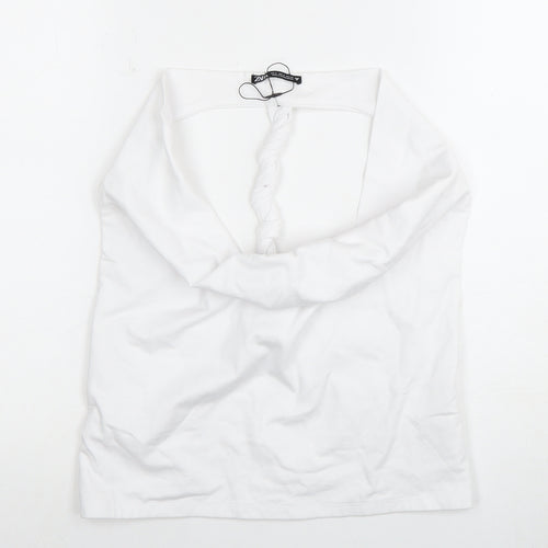 Zara White Sleeveless Cotton Top - Size 10