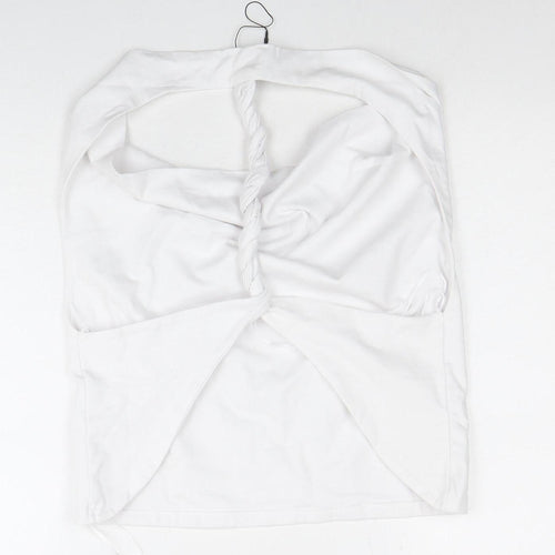 Zara White Sleeveless Cotton Top - Size 10