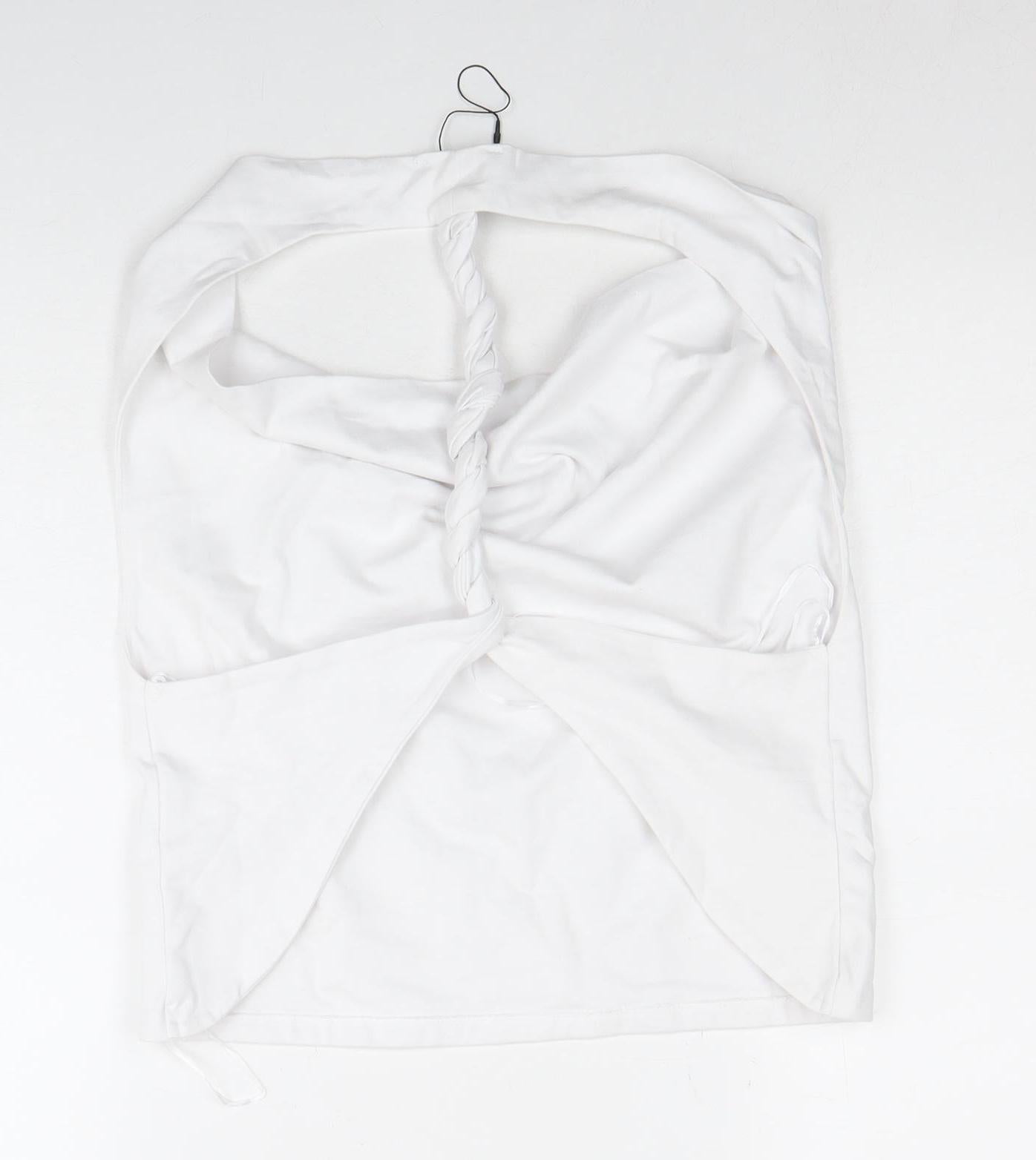 Zara White Sleeveless Cotton Top - Size 10