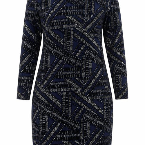 DOLLS Paris Women's Black Blue Bodycon Dress Size 10