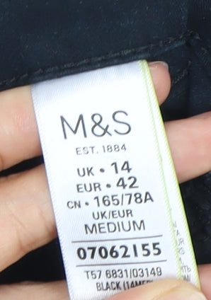 Marks and Spencer Women's Regular Fit Black Jeans