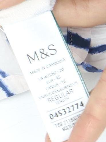 Marks and Spencer Women's Striped Scoop Neck Dress, Size 12