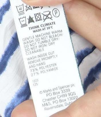 Marks and Spencer Women's Striped Scoop Neck Dress, Size 12