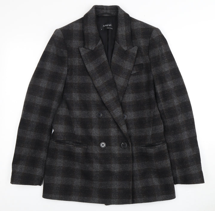 Marks and Spencer Women’s Black Double-Breasted Blazer, Size 8