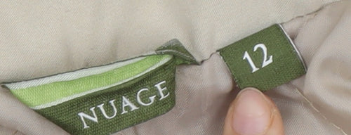 Nuage Beige Women's Mid-Length Basic Jacket - Size 12