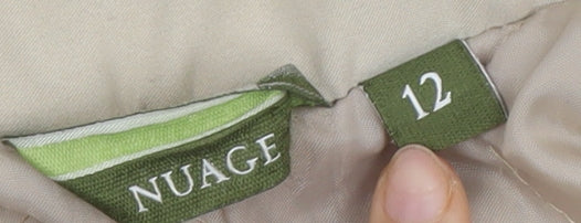 Nuage Beige Women's Mid-Length Basic Jacket - Size 12