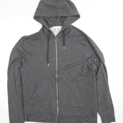 Reiss Men's Grey Full Zip Hoodie M