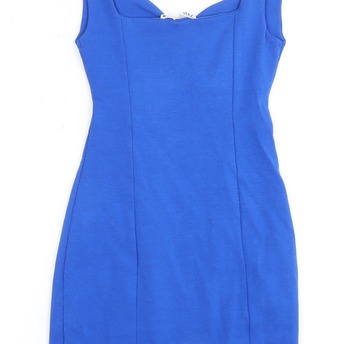 Zara Women’s Blue Midi Sheath Dress S Summer