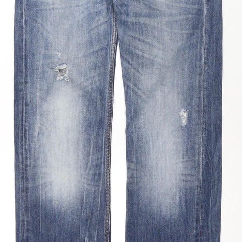 Diesel Men's Blue Straight Denim Jeans - Viker