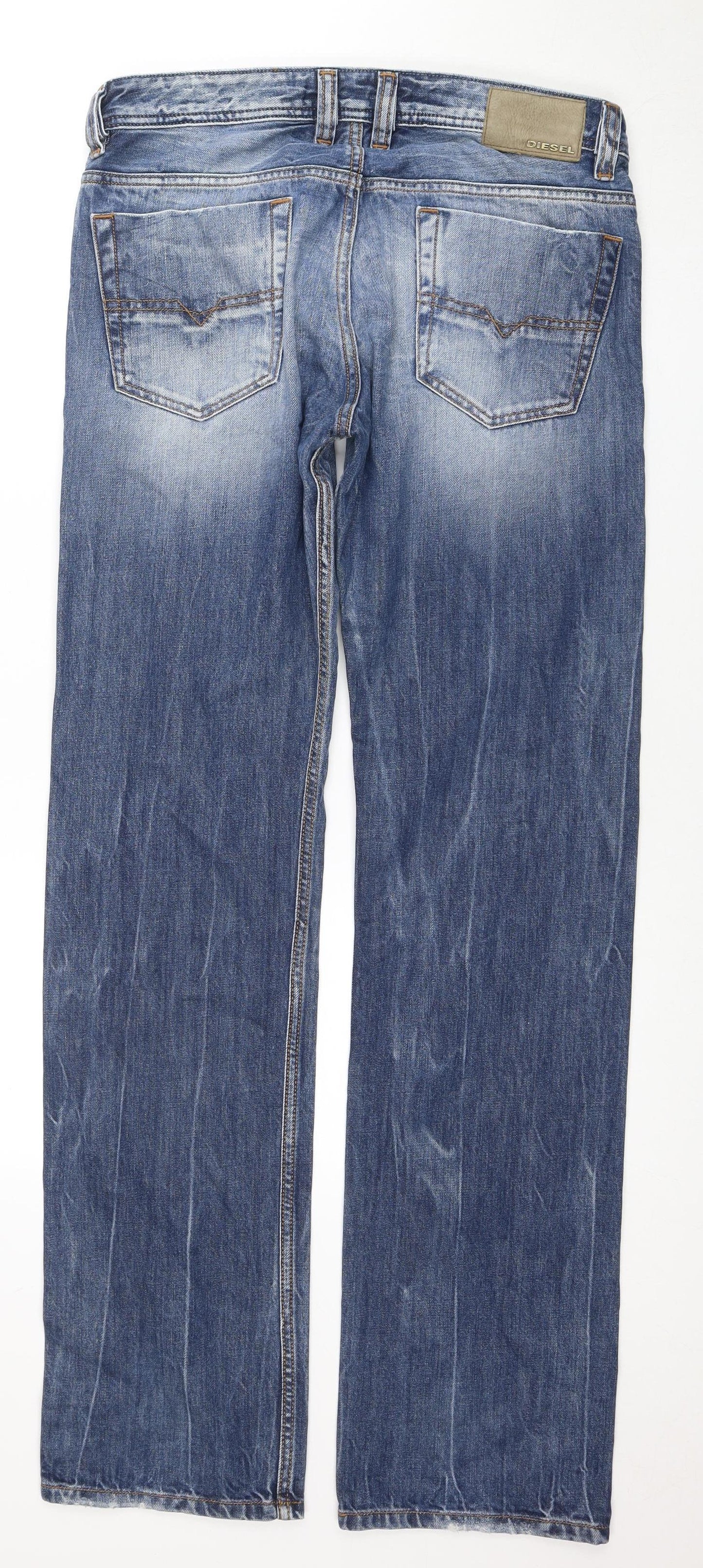 Diesel Men's Blue Straight Denim Jeans - Viker