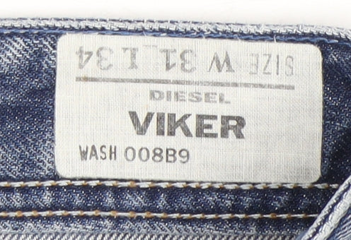 Diesel Men's Blue Straight Denim Jeans - Viker