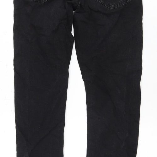 Mavi Men's Black Straight Jeans, 30/30, Comfort Fit
