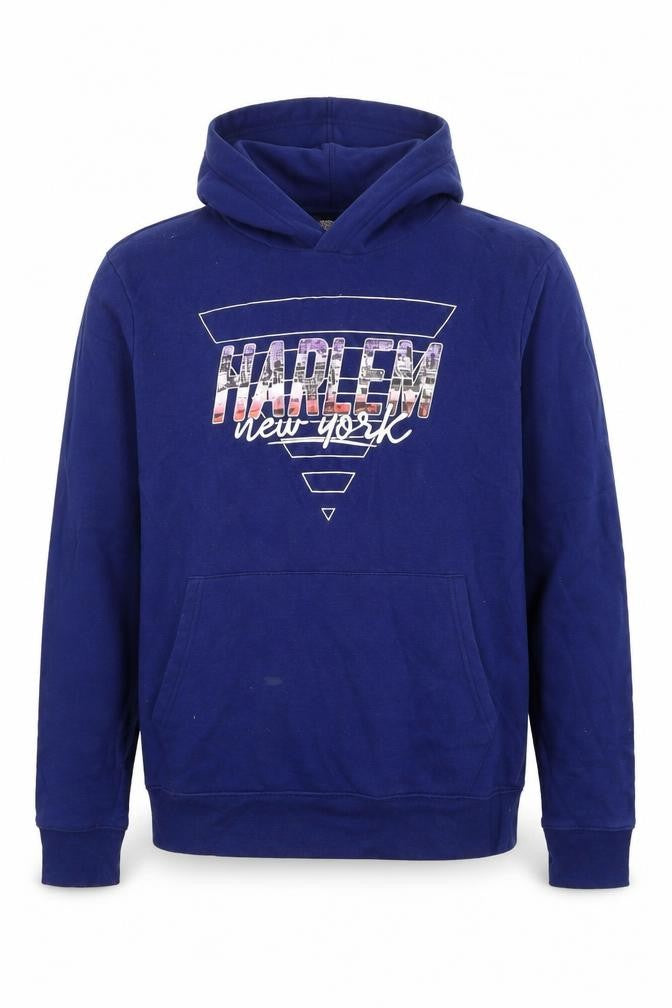 Front view of Aeropostale Men's Blue Hoodie M Pullover Logo