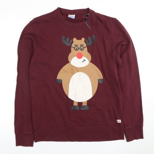 Jack & Jones Men's Red Medium Christmas Sweatshirt