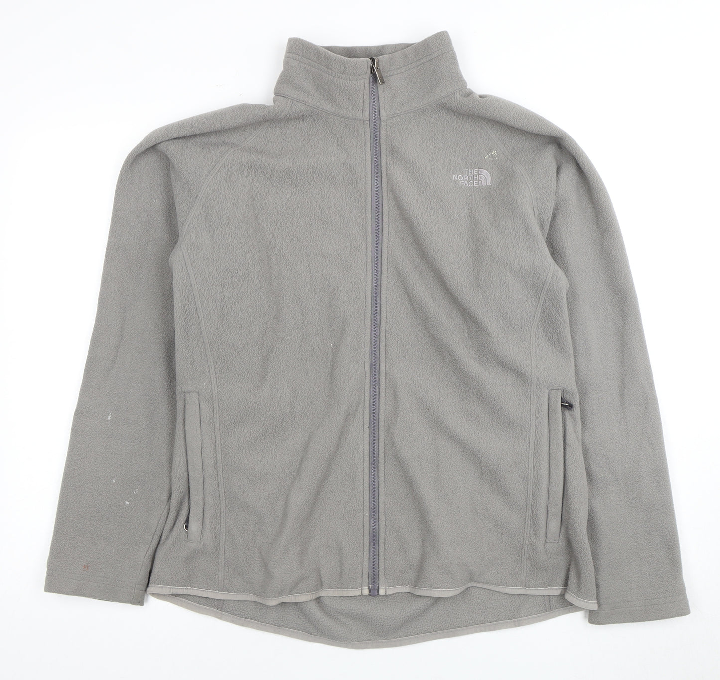 The North Face Men's Grey Fleece Jacket, Medium