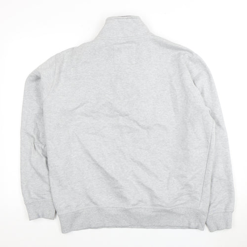 Crew Clothing Company Men's Grey 1/4 Zip Sweatshirt L