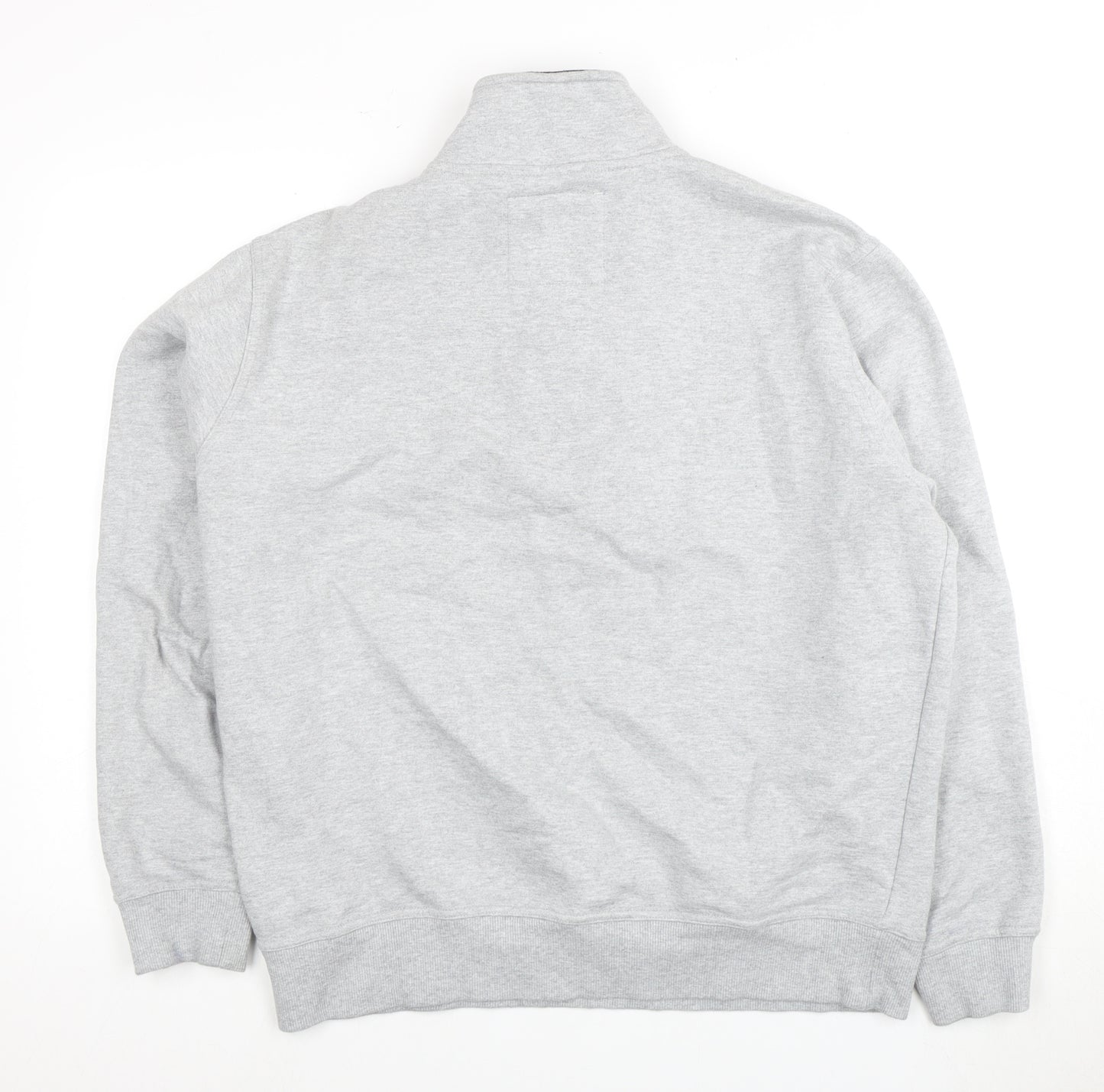 Crew Clothing Company Men's Grey 1/4 Zip Sweatshirt L