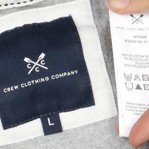 Crew Clothing Company Men's Grey 1/4 Zip Sweatshirt L