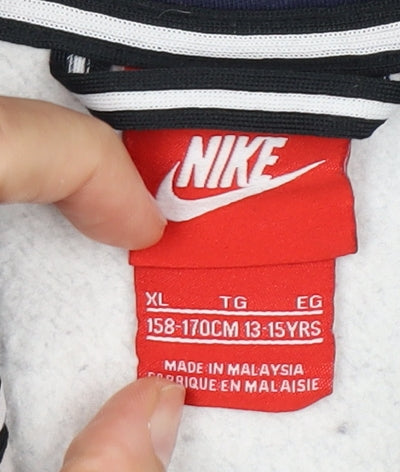 Nike Boys XL Grey Blue Full Zip Hoodie