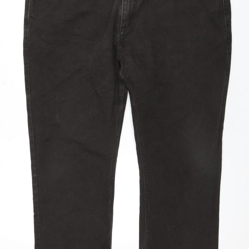 Marks and Spencer Men’s Black Cotton Trousers 40in