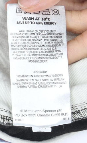 Marks and Spencer Men’s Black Cotton Trousers 40in