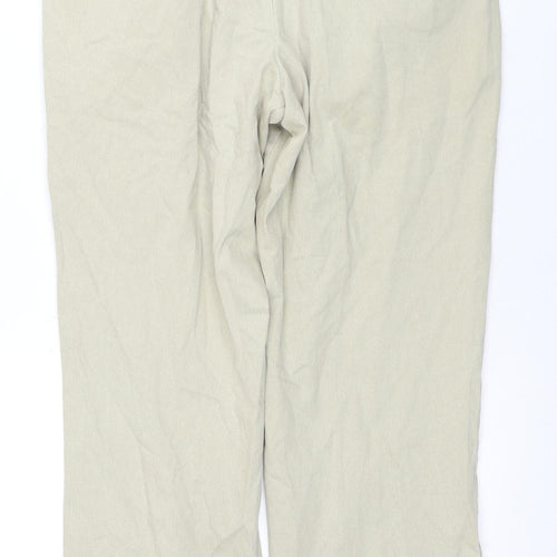 Wolsey Men's Beige Trousers Size 32 Pleated Cotton