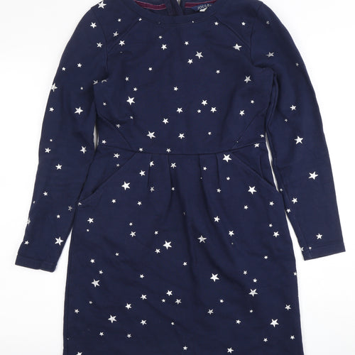 Joules Women's Blue Star Print Shift Dress Size 8