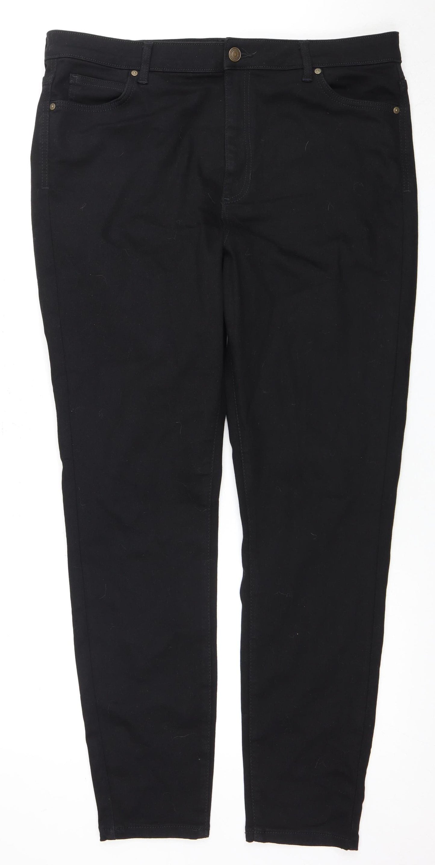 Marks & Spencer Women's Black Straight Jeans Size 18