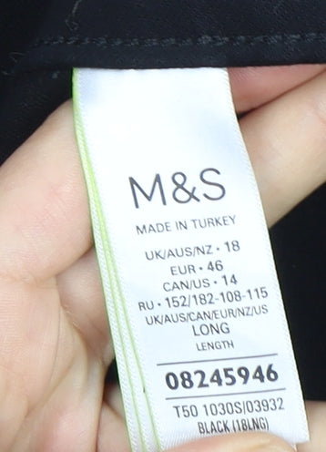 Marks & Spencer Women's Black Straight Jeans Size 18