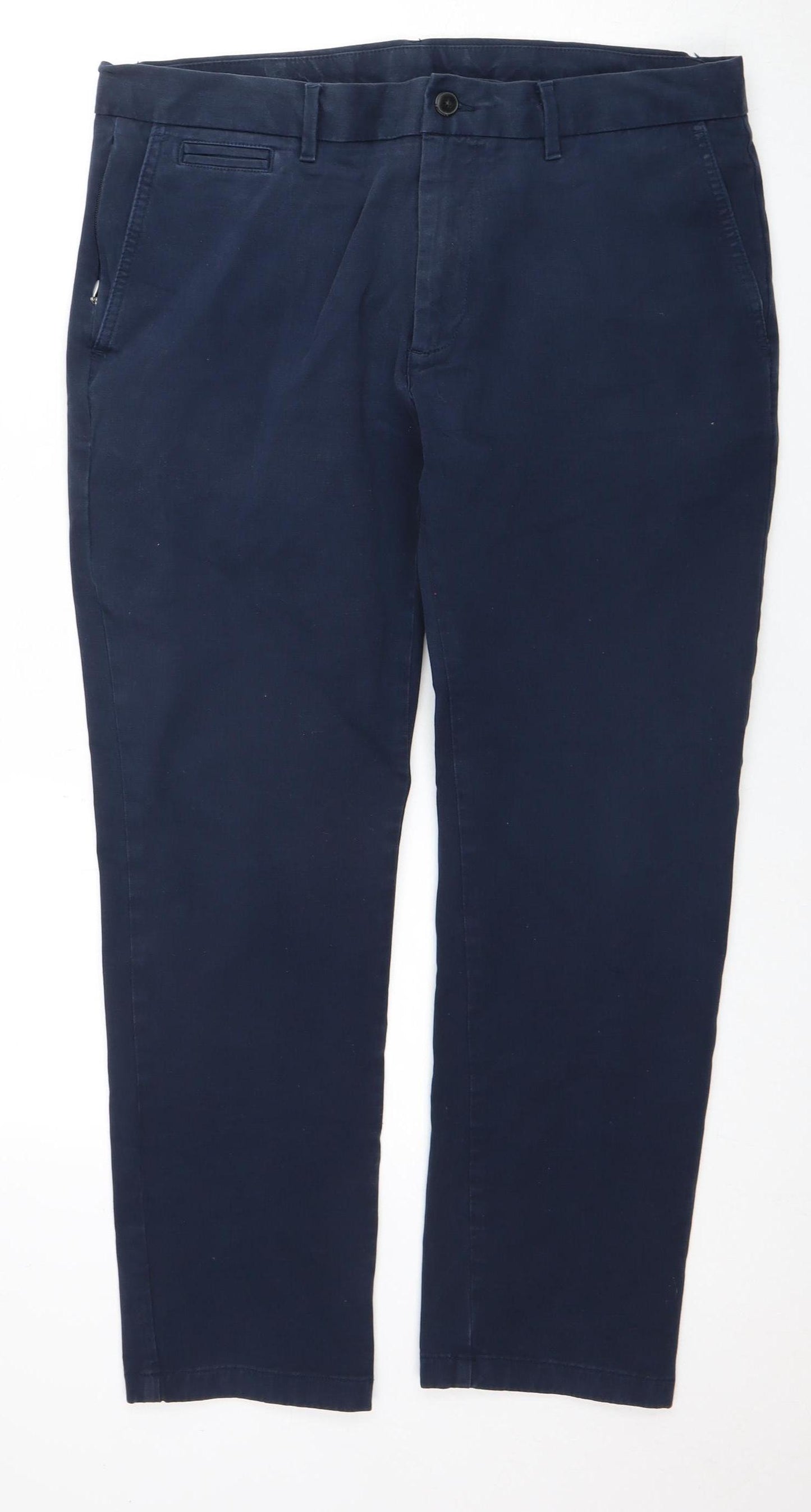 Marks and Spencer Men's Slim Fit Chinos, 36 Waist, Navy Blue