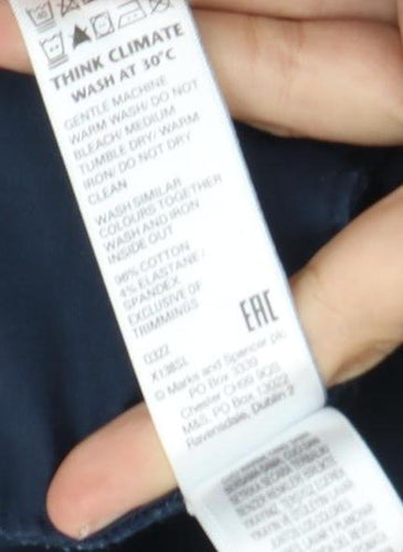 Marks and Spencer Men's Slim Fit Chinos, 36 Waist, Navy Blue