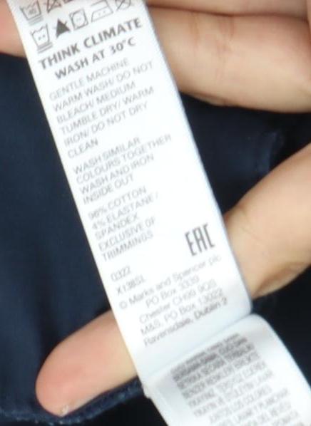 Marks and Spencer Men's Slim Fit Chinos, 36 Waist, Navy Blue