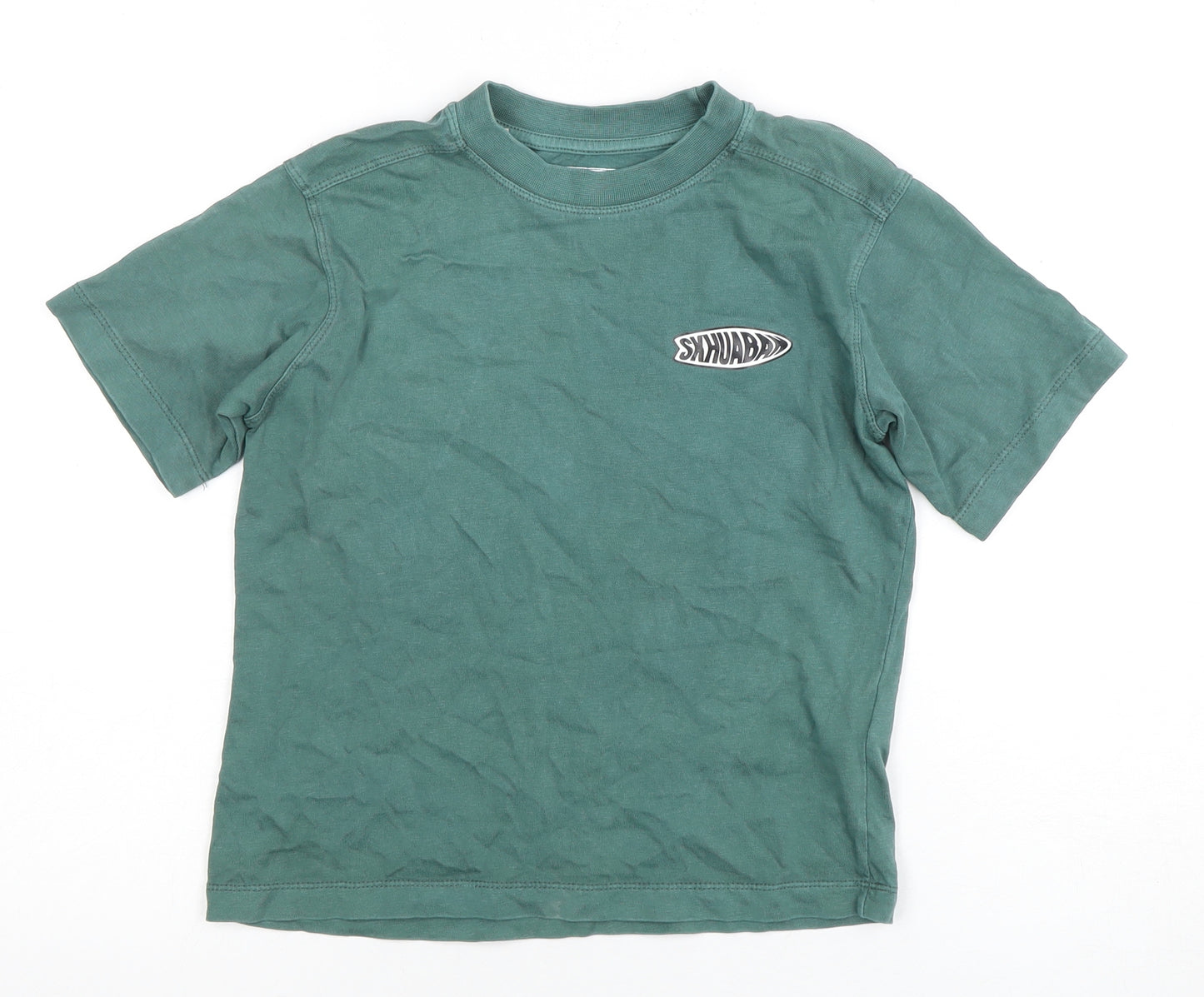 ZARA Boys Green Short Sleeve T-Shirt 6 Years