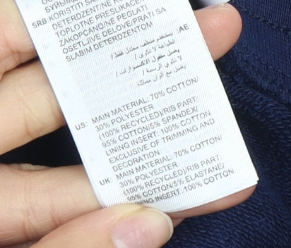 Adidas Boys Blue Pullover Hoodie, 3-4 Years, Logo, Comfy Casual