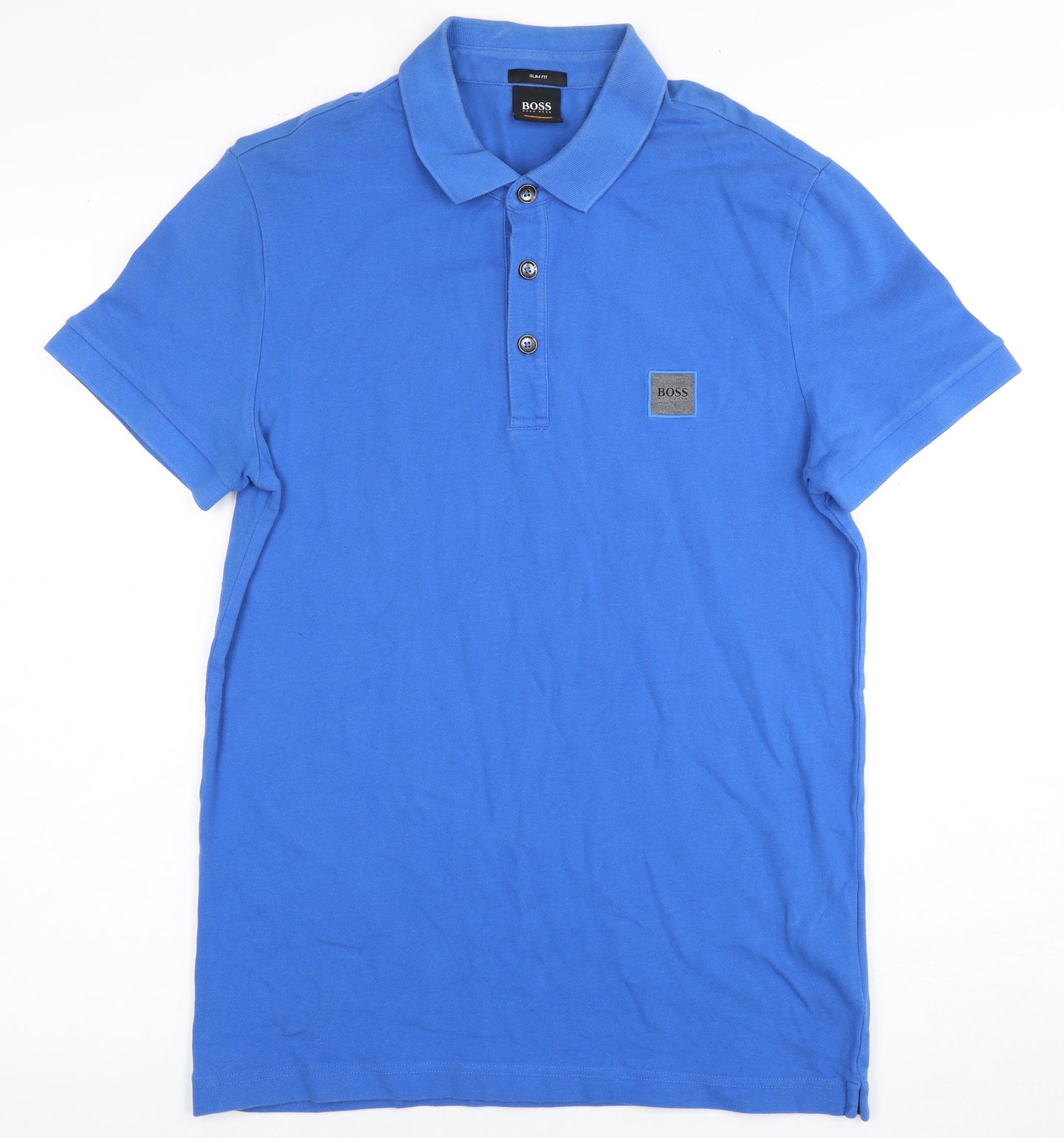 Boss Men's Blue Slim Fit Polo Shirt M