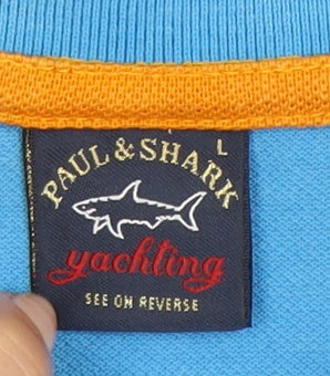 Paul & Shark Men's Blue Polo Shirt L