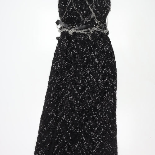 Quiz Women's Black Sequin Party Dress Size 12
