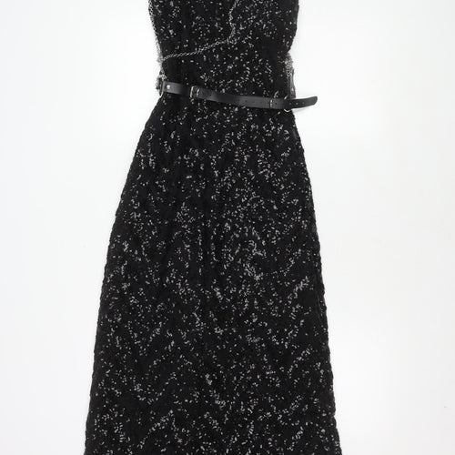 Quiz Women's Black Sequin Party Dress Size 12