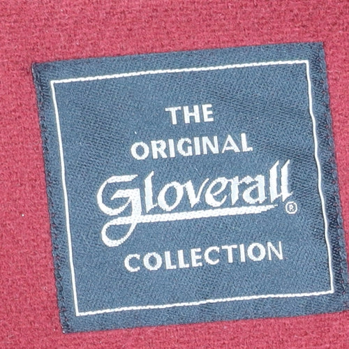 Gloverall Men's Red Wool Duffle Coat L Winter Hooded