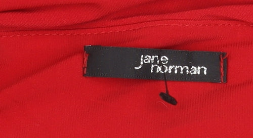Jane Norman Women's Red One Shoulder Long Dress