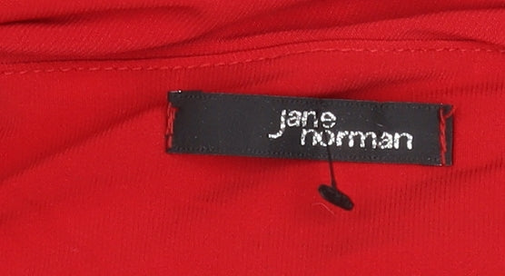 Jane Norman Women's Red One Shoulder Long Dress
