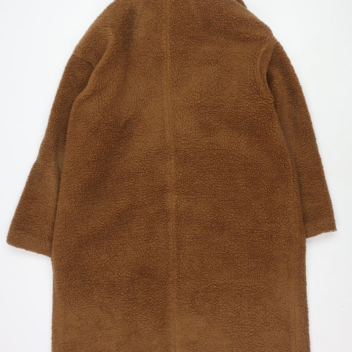 ASOS Women's Brown Fleece Coat Size 18
