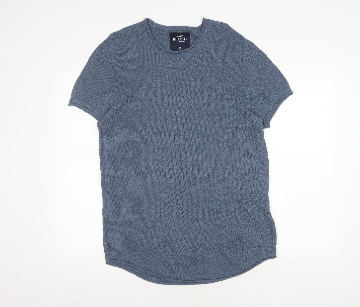 Hollister Men's Blue XL Crew Neck T-Shirt