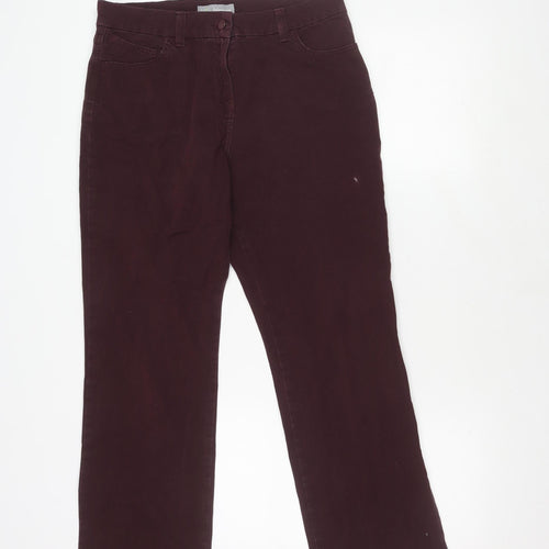 Marks and Spencer Women's Bordeaux Straight Trousers