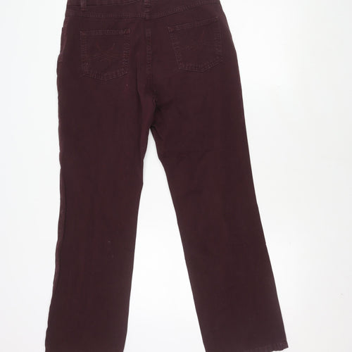 Marks and Spencer Women's Bordeaux Straight Trousers